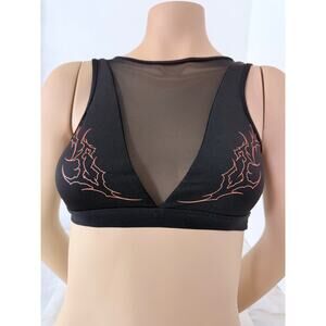 Darc Sport SHE Wolves Sports Bra Workout XSmall Gym Training activewear flames